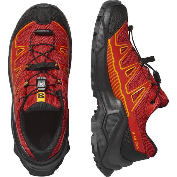 Thumbnail - SALOMON Kinder Walkingschuhe SHOES X ULTRA GTX J Bird/Black/Flsc