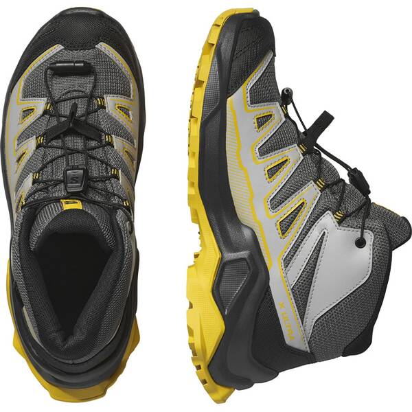 Thumbnail - SALOMON Kinder Trekkingstiefel SHOES X ULTRA MID GTX J Clrock/Black/Spi