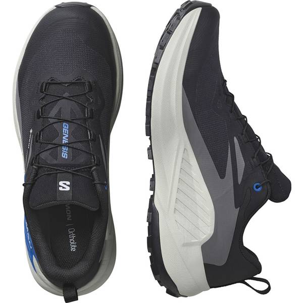 Thumbnail - SALOMON Herren Trailrunningschuhe SHOES GENESIS GTX Black/LunRoc/Frnchb