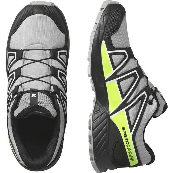 Thumbnail - SALOMON Kinder Trekkinghalbschuhe SHOES SPEEDCROSS WP J Alloy/Black/Grgeck