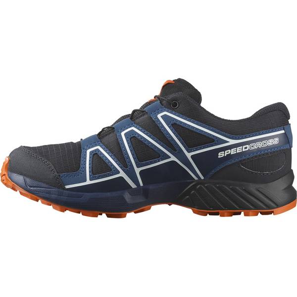 Thumbnail - SALOMON Kinder Trekkinghalbschuhe SHOES SPEEDCROSS WP J Dark N/Dark B/Redo