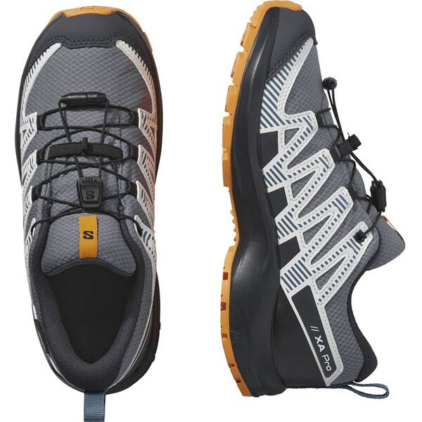 Thumbnail - SALOMON Kinder Trekkinghalbschuhe SHOES XA PRO V8 WP J Grisai/Dark B/Turme