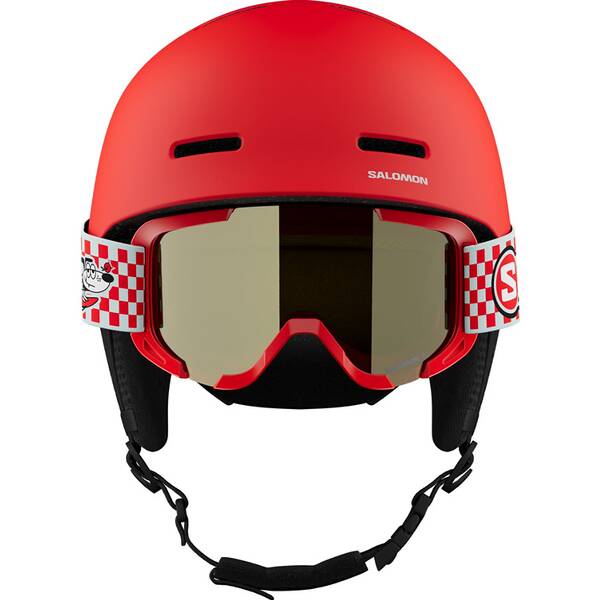 Thumbnail - SALOMON Kinder Helm HELMET PLAYER COMBO Cherry Tomato