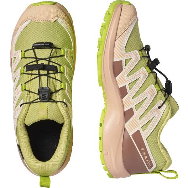 Thumbnail - SALOMON Kinder Halbschuhe SHOES XA PRO V8 WP J Endive/Burro/Almond