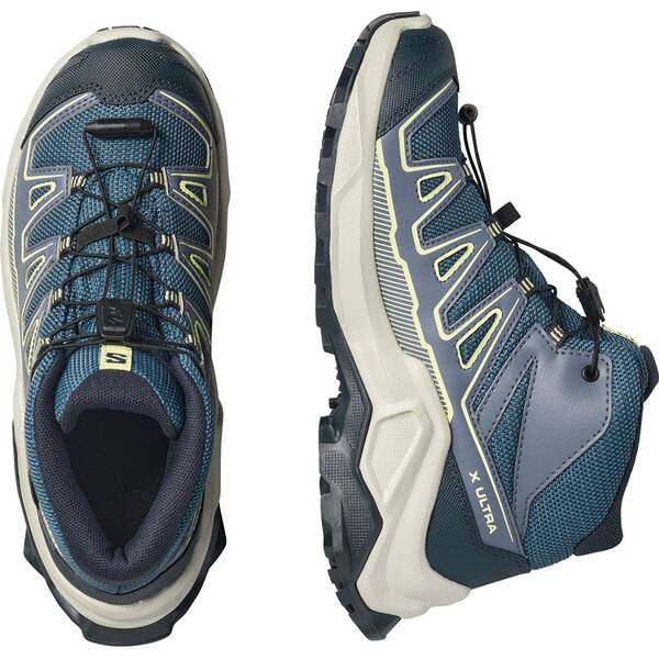 Thumbnail - SALOMON Kinder Trekkingstiefel SHOES X ULTRA MID GTX J Grisai/Spellb/Bu