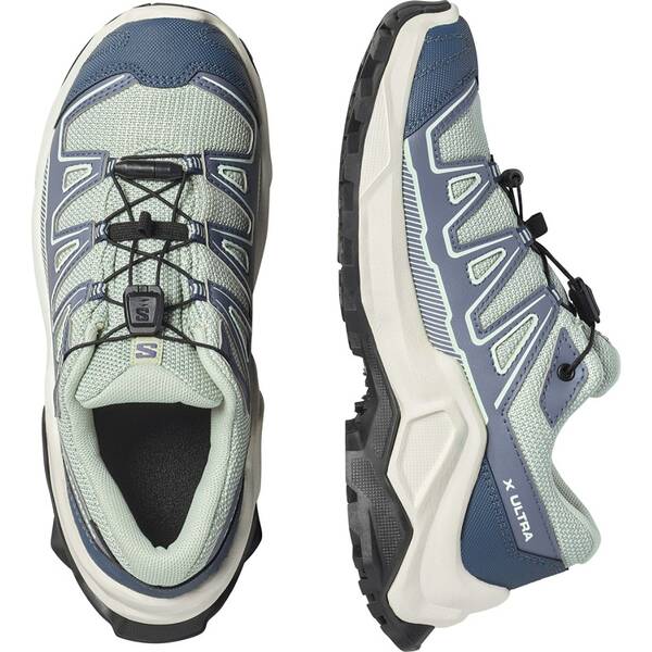 Thumbnail - SALOMON Kinder Walkingschuhe SHOES X ULTRA GTX J Greenm/Grisai/Claqua