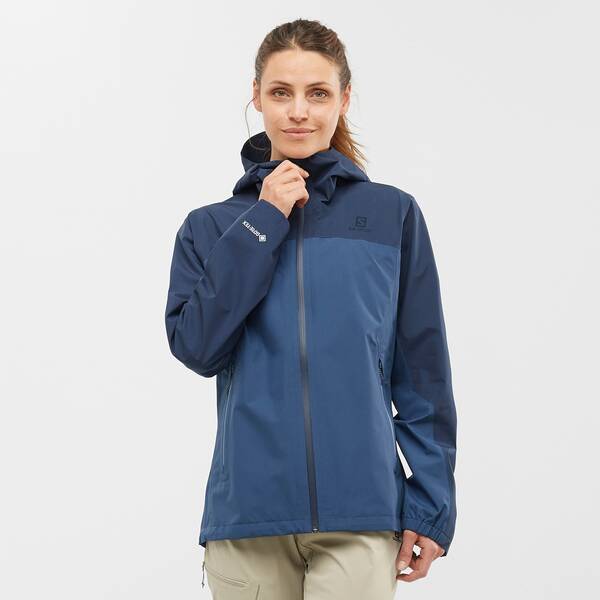 Thumbnail - SALOMON Damen Funktionsjacke OUTLINE GTX? 2.5L JKT W MOOD INDIGO/DARK