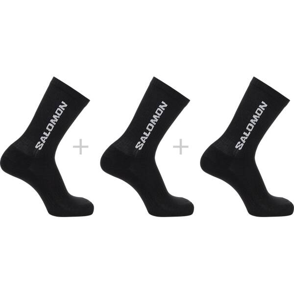 Thumbnail - SALOMON Herren SOCKS EVERYDAY CREW 3-PACK BLACK/BLACK/B