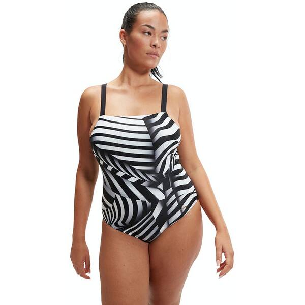 Thumbnail - SPEEDO Damen Schwimmanzug SPDSCU AMRGLW PT 1PC AF BLACK/WHITE