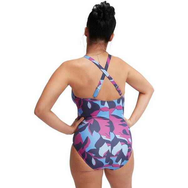 Thumbnail - SPEEDO Damen Schwimmanzug SPDSCU VNCK PRNT 1PC AF BLUE/PINK
