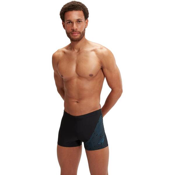 Thumbnail - SPEEDO Badehose MEDLEY LOGO ASHT AM BLACK/BLUE