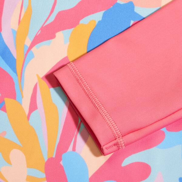 Thumbnail - SPEEDO Kinder Bikini LS PRT PNL RASH TOP JF PINK/BLUE