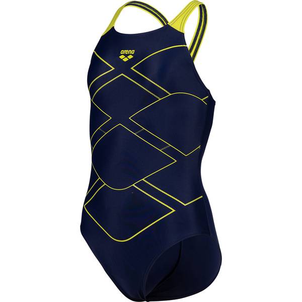 Thumbnail - ARENA Kinder Schwimmanzug GIRL'S SWIMSUIT V BACK GRAPHIC VIOL