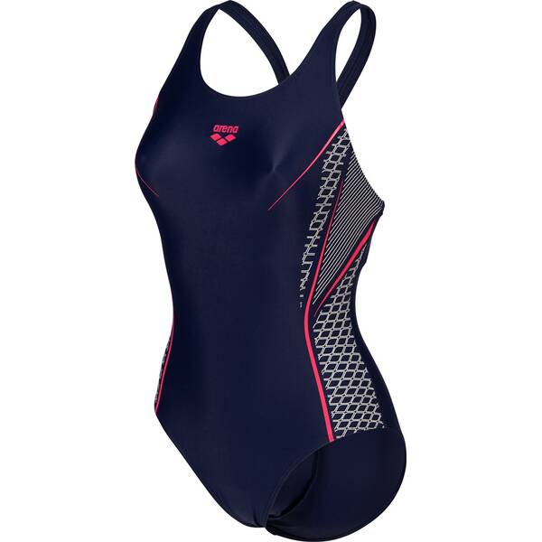 Thumbnail - ARENA Damen Schwimmanzug WOMEN'S SWIMSUIT V BACK GRAPHIC EMS