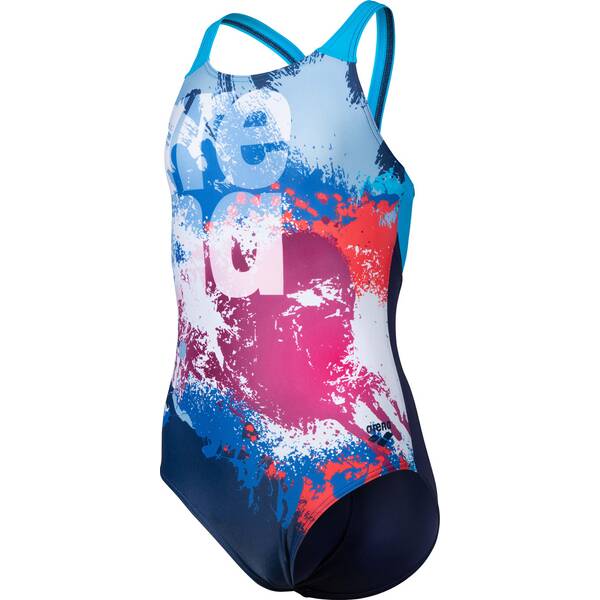 Thumbnail - ARENA Kinder Schwimmanzug GIRL'S WAVES BREAKING SWIMSUIT V BACK