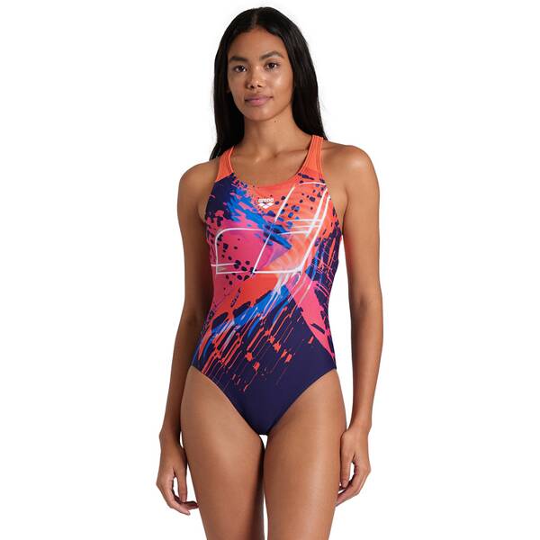 Thumbnail - ARENA Damen Schwimmanzug WOMEN'S FUNNY SPOT SWIMSUIT V BACK LB