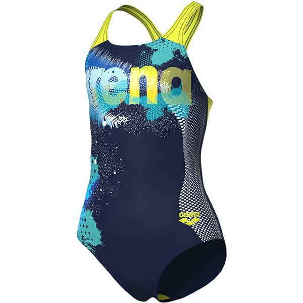 Thumbnail - ARENA Kinder Schwimmanzug GIRL'S LIGHT TRICKS SWIMSUIT SWIM PRO BACK