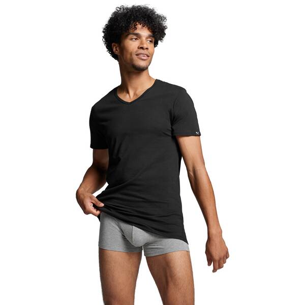 Thumbnail - PUMA Basic Herren V-Ausschnitt T-Shirt 2er-Pack