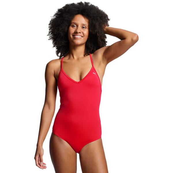 Thumbnail - PUMA Damen Badeanzug SWIM WOMEN V-NECK CROSSBACK SW