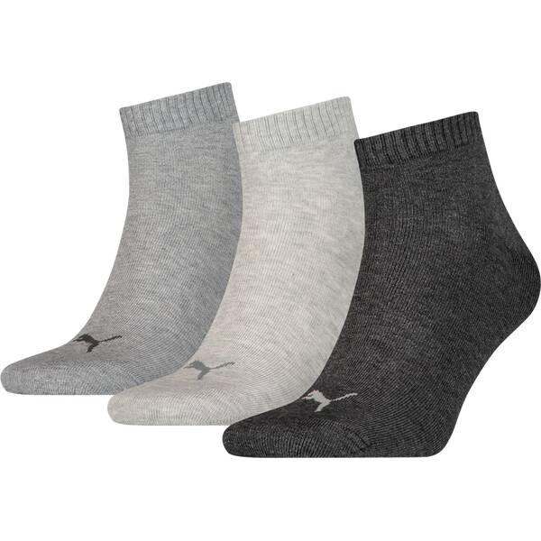 Thumbnail - PUMA Plain Quarter-Socken 3er-Pack
