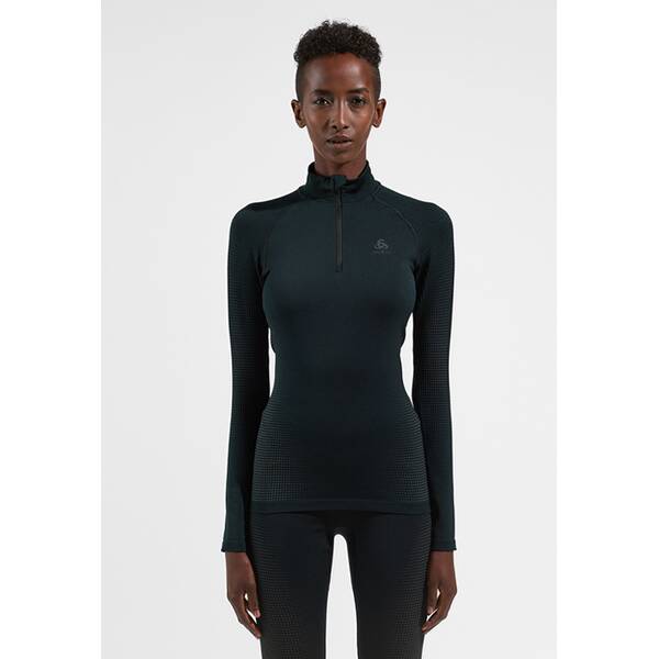 Thumbnail - ODLO Damen Unterhemd BL TOP Turtle neck l/s half zi
