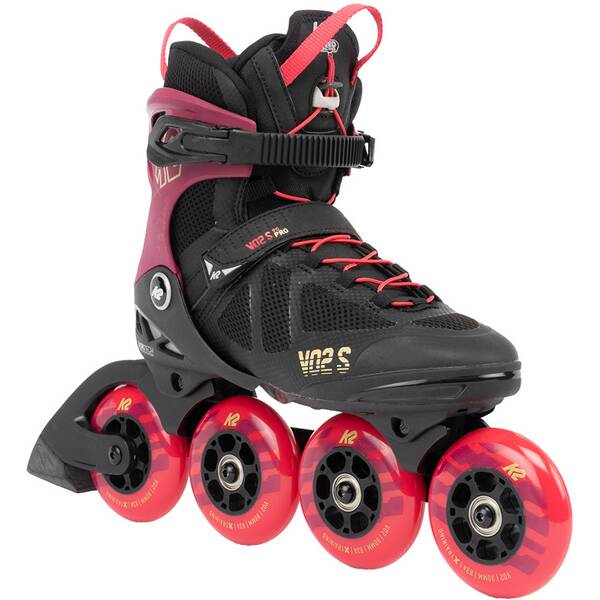 Thumbnail - K2 Damen Inlineskates VO2 S 90 PRO SHORT CUFF burgandy_pink
