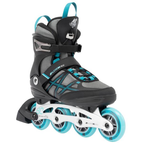 Thumbnail - K2 Damen Inlineskates ALEXIS 80 ALU gray_cyan