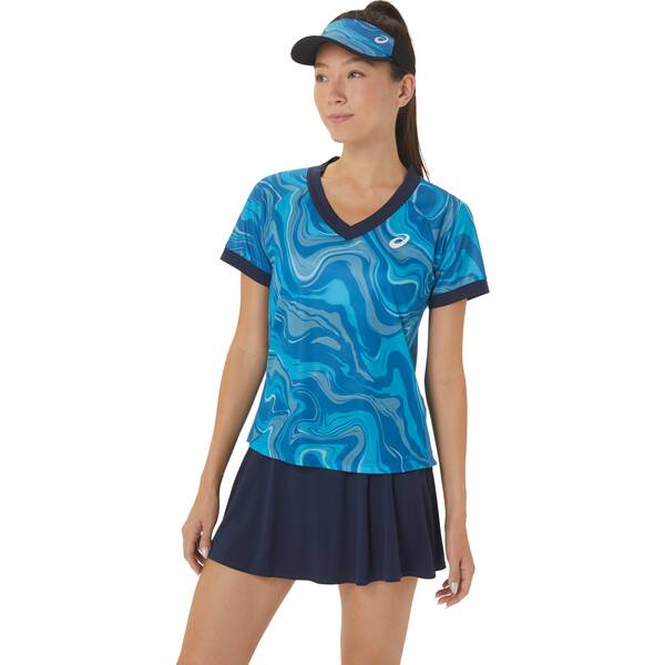Thumbnail - ASICS Damen Shirt WOMEN MATCH GRAPHIC SS TOP