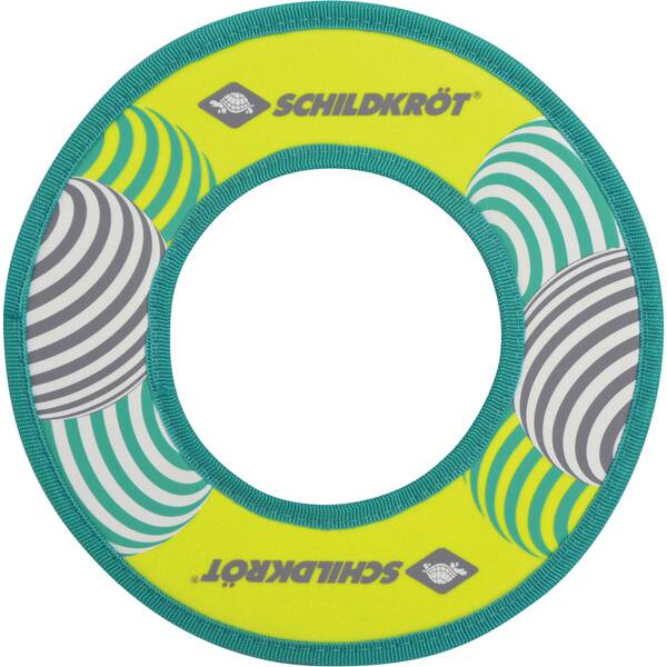 Thumbnail - SCHILDKRÖT Schildkröt Neopren Ring, Wurfring, Ø 24cm, präziser Flug, gelb-blau, im Blister, 970229