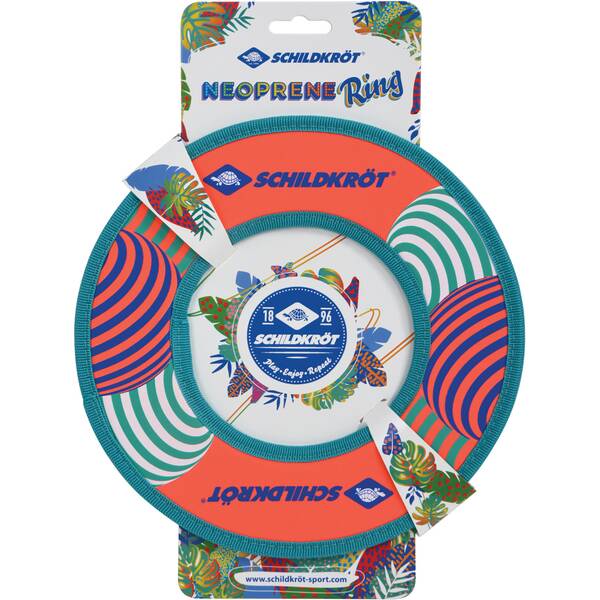 Thumbnail - SCHILDKRÖT Schildkröt Neopren Ring, Wurfring, Ø 24cm, präziser Flug, gelb-blau, im Blister, 970229
