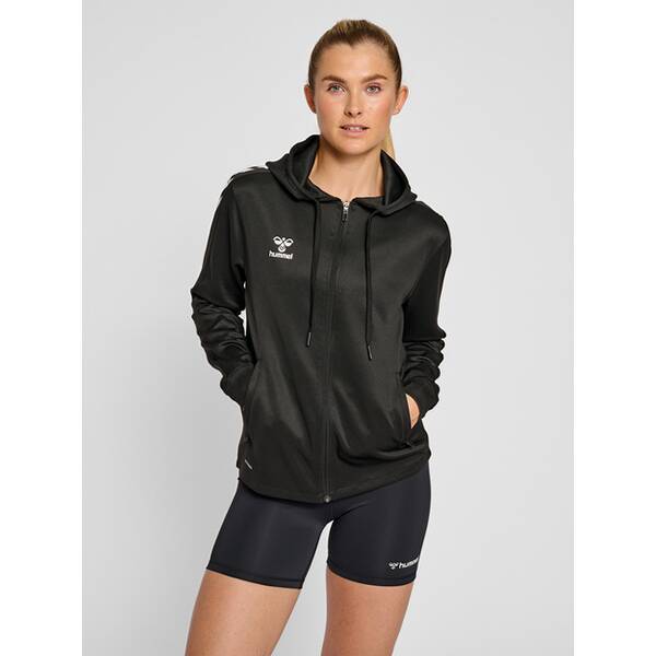 Thumbnail - HUMMEL Female hmlCORE XK POLY ZIP HOOD SWEAT WOMAN