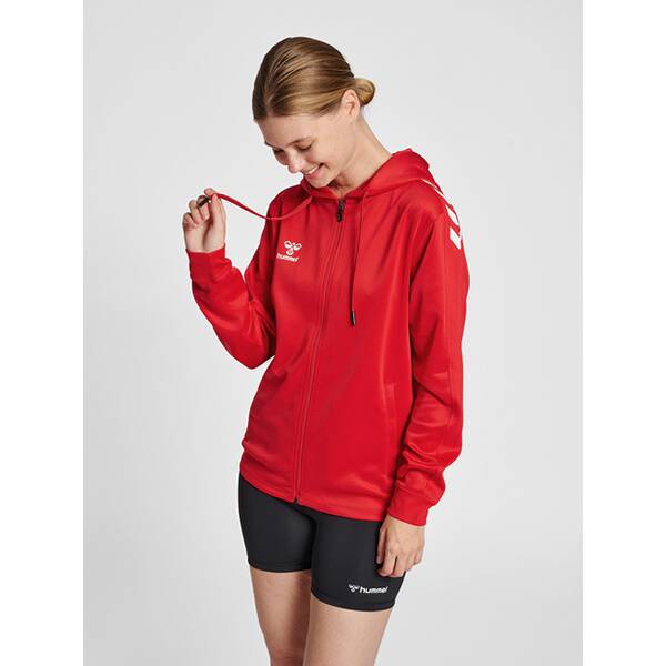 Thumbnail - HUMMEL Female hmlCORE XK POLY ZIP HOOD SWEAT WOMAN