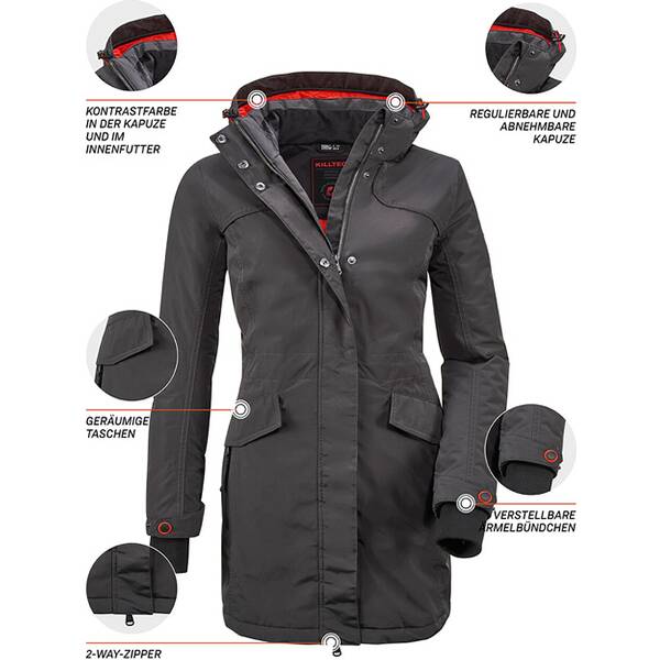 Thumbnail - KILLTEC Damen Mantel Grindavik WMN CT B