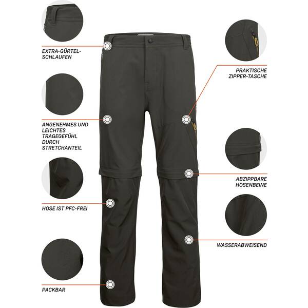 Thumbnail - KILLTEC Herren Funktionshose mit abzippbaren Beinen, packbar KOS 13 MN PNTS