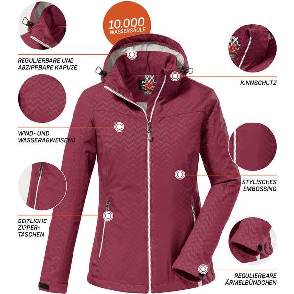 Thumbnail - KILLTEC Damen Softshell Jacke mit abzippbarer Kapuze KOS 176 WMN SFTSHLL JCKT