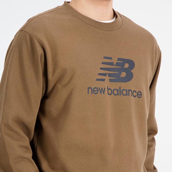 Thumbnail - NEW BALANCE Herren T-Shirt Essentials Stacked Logo French Terry Crewneck