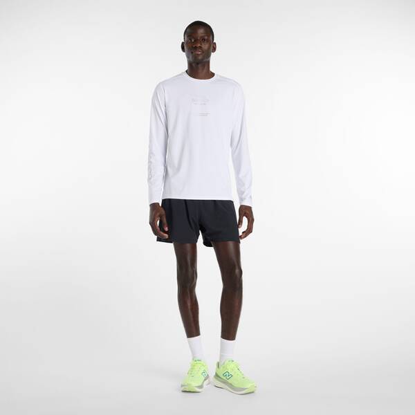 Thumbnail - NEW BALANCE Herren Shirt Reflective Poly Long Sleeve T-Shirt