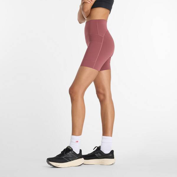 Thumbnail - NEW BALANCE Damen Shorts NB Sleek Pocket High Rise Short 6"