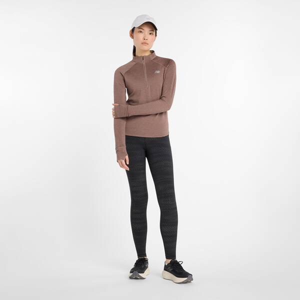 Thumbnail - NEW BALANCE Damen T-Shirt Athletics Heat Grid Half Zip