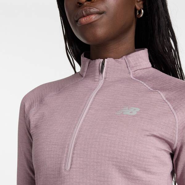 Thumbnail - NEW BALANCE Damen T-Shirt Athletics Heat Grid Half Zip