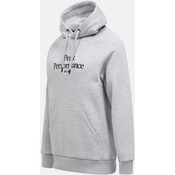 Thumbnail - PEAK PERFORMANCE Herren Sweatshirt M Original Hood-MED GREY MELANGE-BLACK