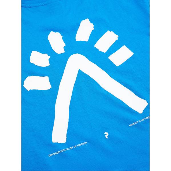 Thumbnail - PEAK PERFORMANCE Herren Shirt M Explore Graphic Tee-BRILLIANT BLUE