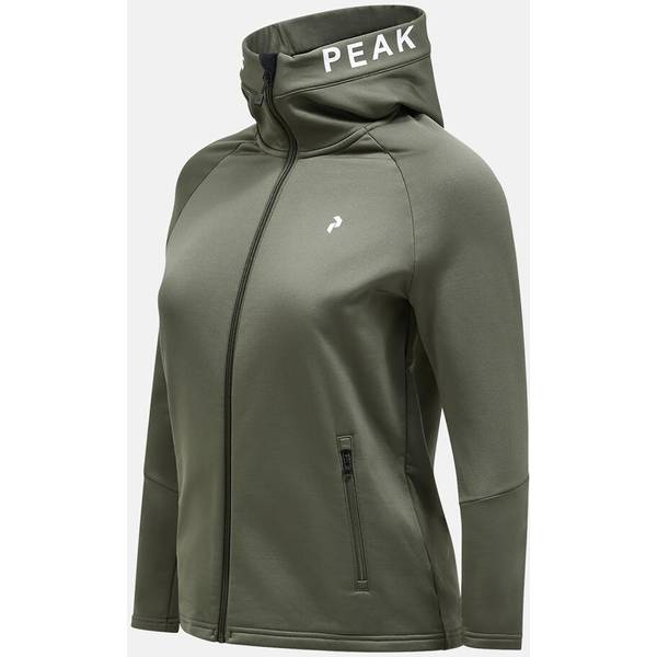 Thumbnail - PEAK PERFORMANCE Damen Kapuzensweat W Rider Zip Hood-PINE NEEDLE-PINE NEEDLE