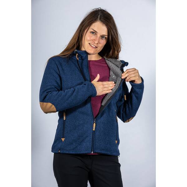 Thumbnail - MAUL Damen Chieming Strickfeecejacke+Kapuze