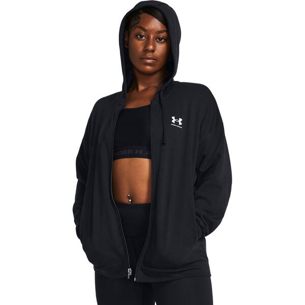 Thumbnail - UNDER ARMOUR Damen Unterjacke UA RIVAL TERRY OS FZ HOODED