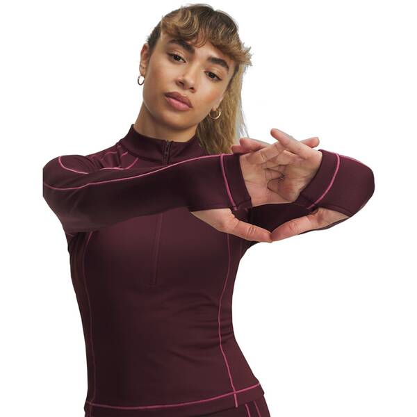 Thumbnail - UNDER ARMOUR Damen Shirt UA COLDGEAR TEXTURED 1/2 ZIP