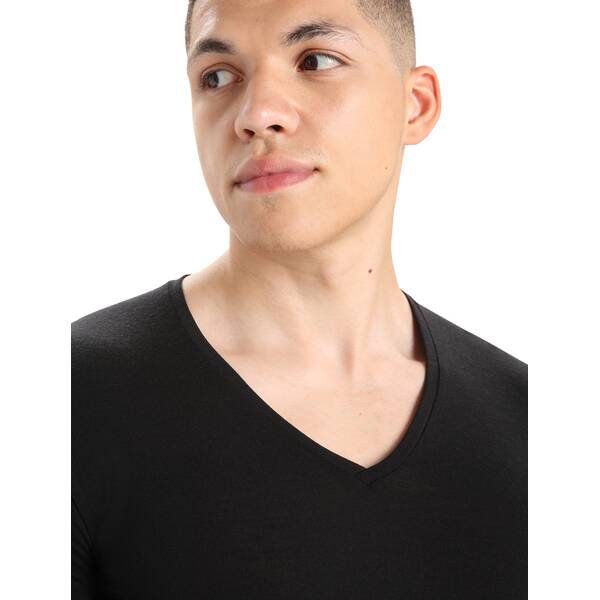 Thumbnail - ICEBREAKER Herren Funktionsunterhemd / Unterhemd "Anatomica Short Sleeve V"