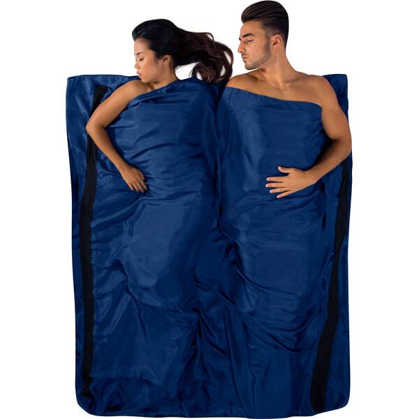 Thumbnail - SEA TO SUMMIT Schlafsack Silk Stretch Liner - Double (Rectangular) Navy Blue