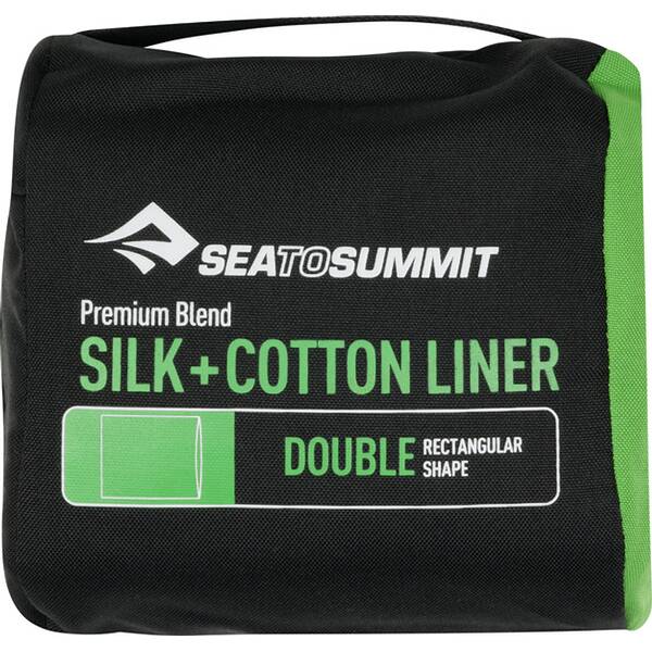 Thumbnail - SEA TO SUMMIT Schlafsack Silk/Cotton Travel Liner Double (Rectangular) Navy Blue