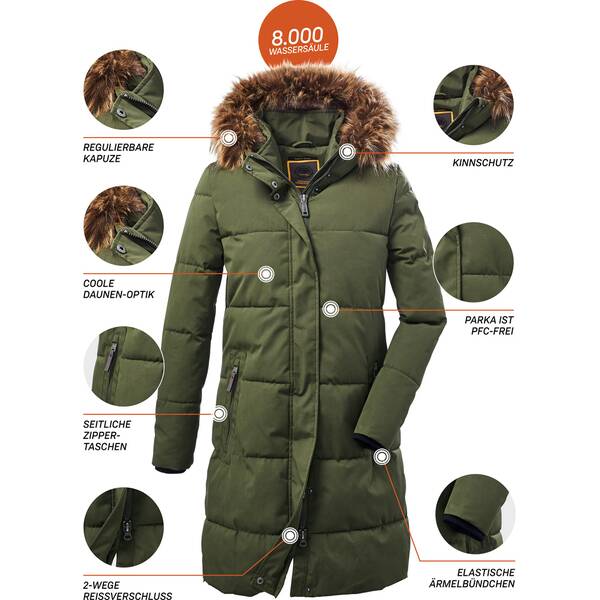 Thumbnail - G.I.G.A. DX by killtec Damen Mantel GW 18 WMN QLTD PRK